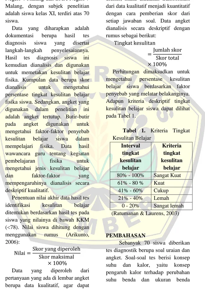 Tabel  1.  Kriteria  Tingkat 