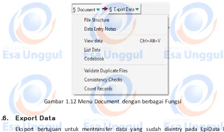 Gambar 1.12 Menu Document dengan berbagai Fungsi 