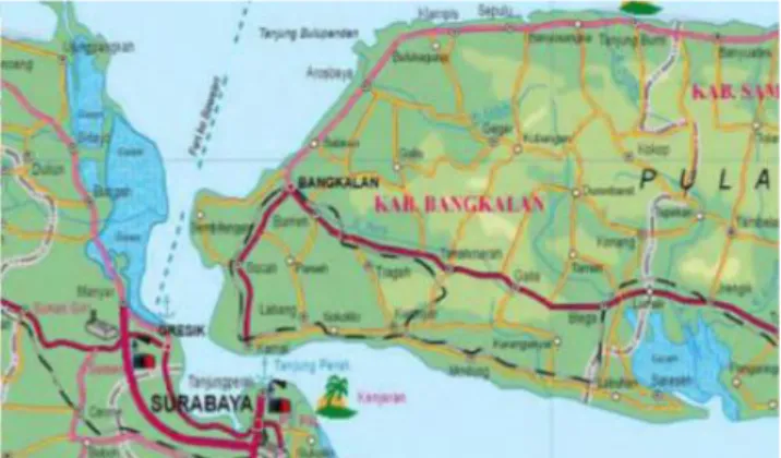 Gambar 1 Peta Kabupaten Bangkalan [3].   