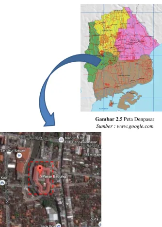 Gambar 2.5 Peta Denpasar  