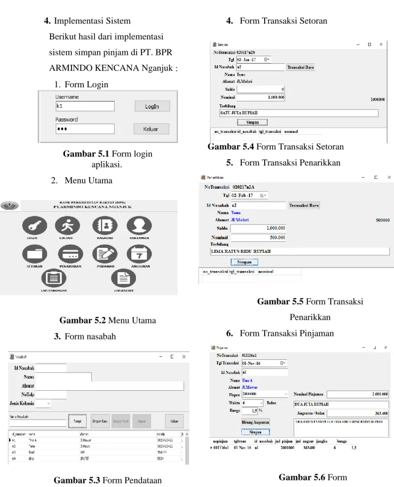 Gambar 5.1 Form login  aplikasi. 