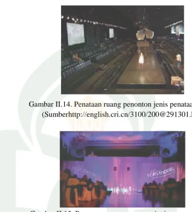 Gambar II.14. Penataan ruang penonton jenis penataan teater  (Sumberhttp://english.cri.cn/3100/200@291301.htm 