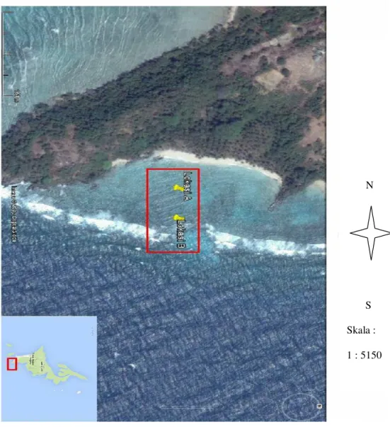 Gambar 1. Peta Lokasi Penelitian Pulau Karimunjawa, Jepara 