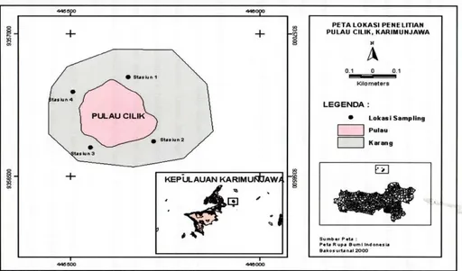 Gambar 1. Lokasi  Penelitian Pulau Cilik Karimunjawa