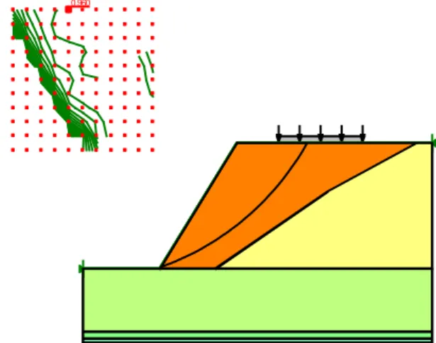 Gambar  3.4  Hasil  perhitungan  program  Geo- Geo-Slope untuk STA 0+450. 