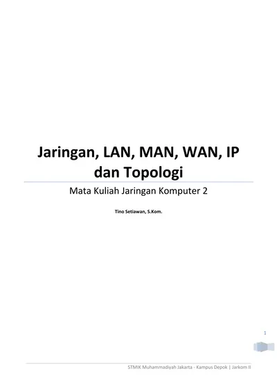 Jaringan Lan Man Wan Ip Dan Topologi 