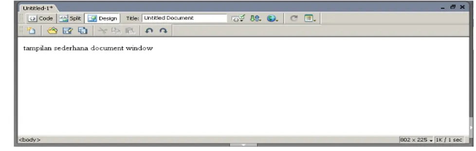 Gambar 2.7 Document Window 2.7 Document Tool Bar