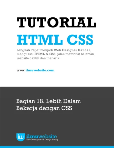 TUTORIAL HTML CSS Langkah Tepat Menjadi Web Designer Handal, Menguasai ...