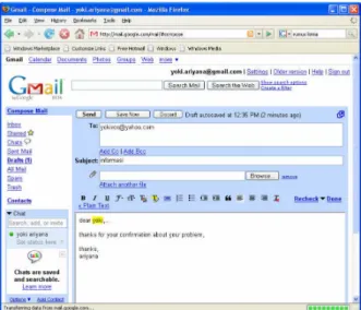 Gambar 10.8 Halam tulis mail Gmail 