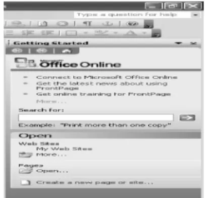 Gambar 2.1 Tampilan Task Pane dengan pilihan Getting Started