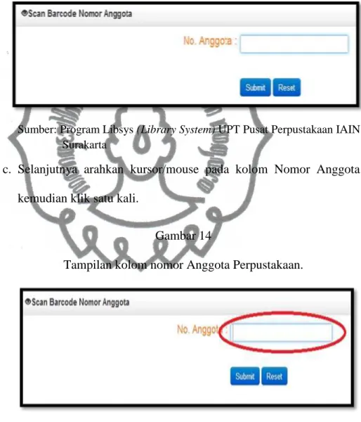 Gambar 13  Menu utama transaksi. 