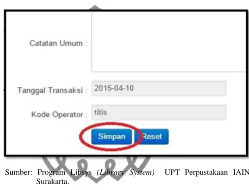 Gambar 17   Mengakhiri Transaksi 