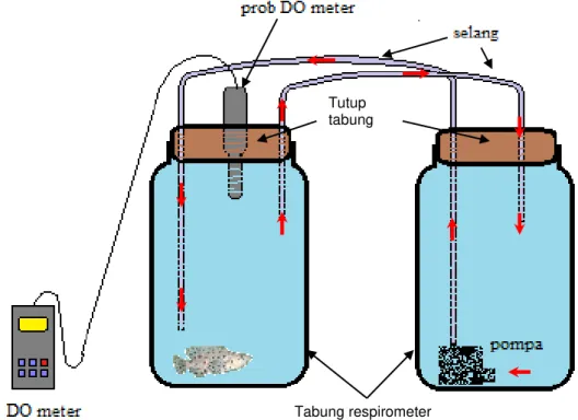 Gambar 1  Respirometer (closed system). 