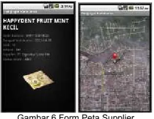 Gambar 6 Form Peta Supplier 