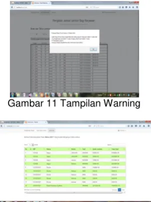 Gambar 11  Tampilan Warning 