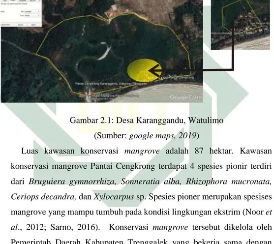Gambar 2.1: Desa Karanggandu, Watulimo  (Sumber: google maps, 2019) 