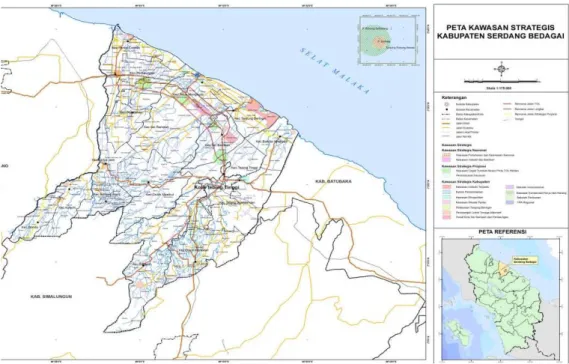 Gambar 2.1. Rencana Kawasan Strategis Kabupaten Serdang Berdagai  (Sumber: SPPIP Kabupaten Serdang Bedagai) 