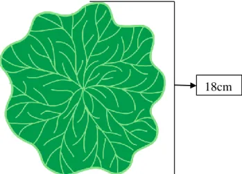 Gambar 32. Desain Kerja Hiasan Bordir Daun Lotus  2) Pengambilan Ukuran 