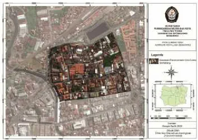 Gambar 1. Peta Administrasi Kawasan Kota Lama Semarang. (Google Earth Diolah, 2016)