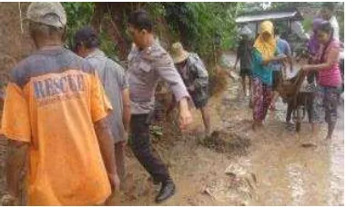 Gambar 5.1 Kejadian Tanah Longsor di Dusun Tangkil Rt 03, Muntuk, Dlingo, Bantul, 2 Desember 2016