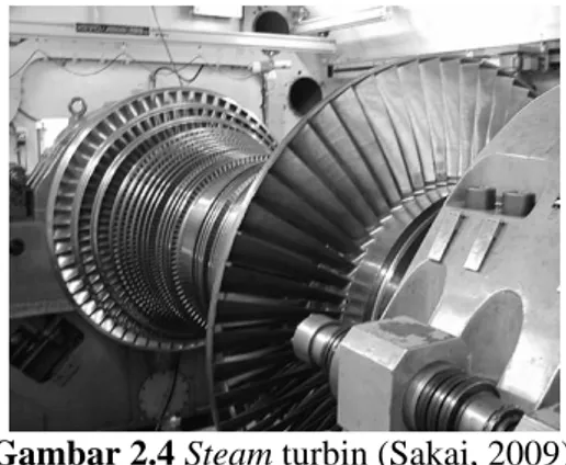 Gambar 2.4 Steam turbin (Sakai, 2009) 