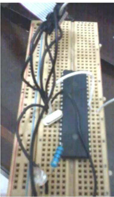 Gambar Mikrokontrol yang dirakit di project board