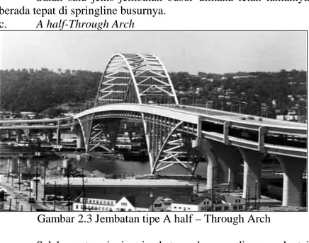Gambar 2.3 Jembatan tipe A half – Through Arch 