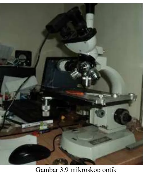 Gambar 3.9 mikroskop optik 