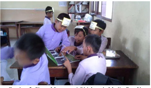 Gambar 5. Siswa Mengamati Objek pada Media Pop Up  