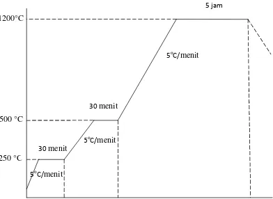 Gambar 10. Grafik proses sintering pada suhu 1200 oC.