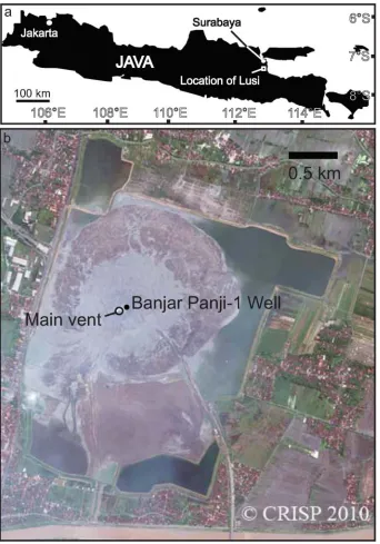 Fig. 1. (a) Location map. (b) Satellite