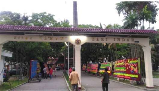 Gambar 4.5: gerbang (tampak depan) Wisma Taman Sari, sumber: doc. 