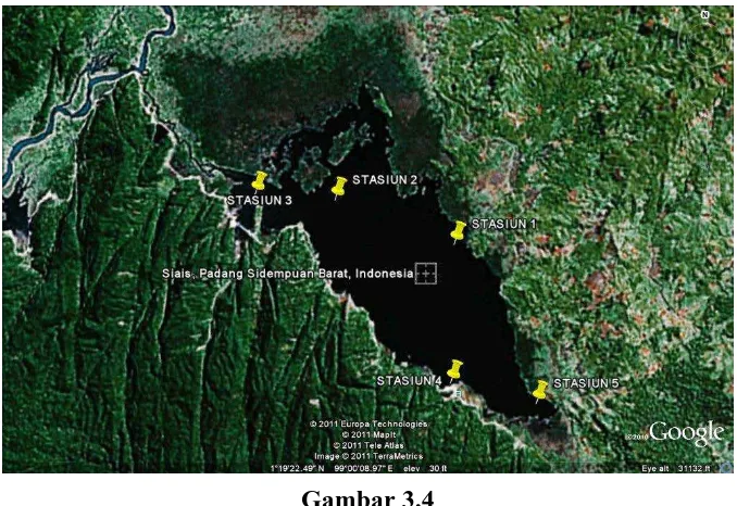 Gambar 3.5   Stasiun 1 Danau Siais 