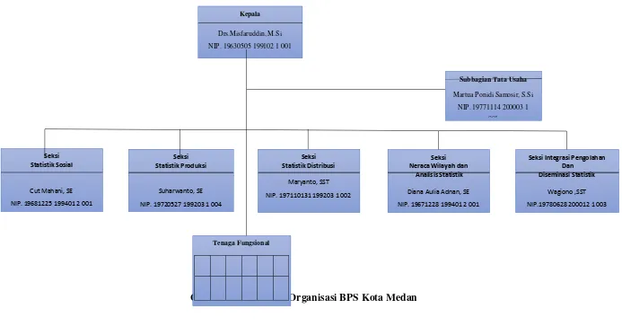 Gambar 2.2 Struktur Organisasi BPS Kota Medan