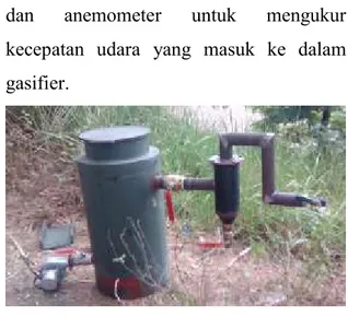 Gambar 1. Peralatan Updraft Gasifier  3.2.Bahan Penelitian 