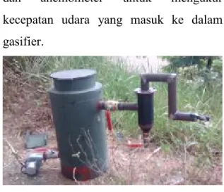 Gambar 1. Peralatan Updraft Gasifier 
