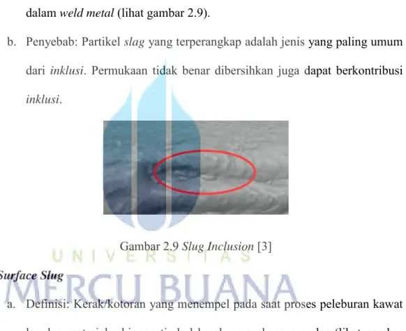 Gambar 2.9 Slug Inclusion [3] 