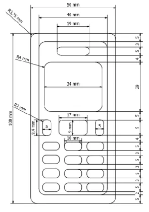 Gambar 3.1. Detail benda kerja 2D