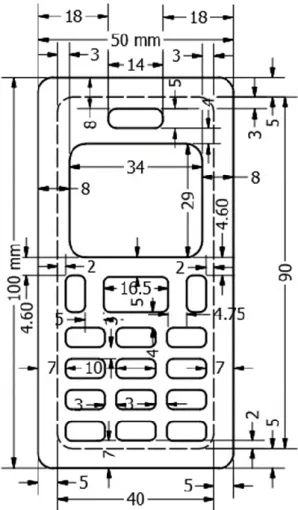 Gambar 4.1. Desain Detail Casing Handphone 