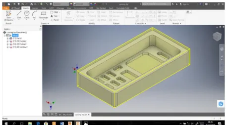 Gambar 4.3. Pemilihan titik Work Coordinate System (WCS) Pada 