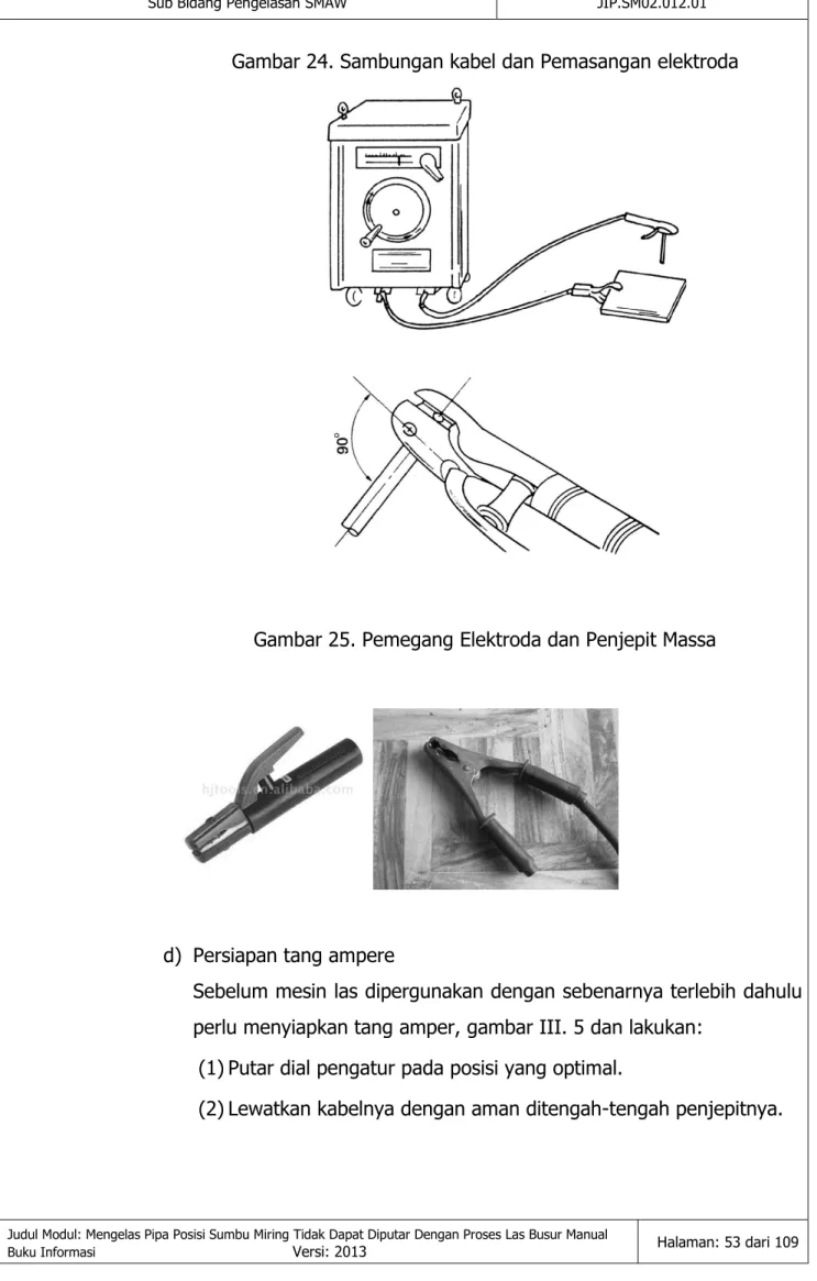 Gambar 24. Sambungan kabel dan Pemasangan elektroda 