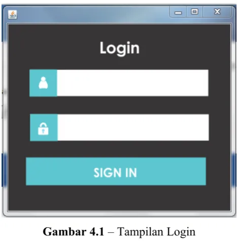 Gambar 4.1 – Tampilan Login