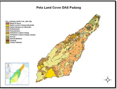 Gambar 2. Peta penggunaan lahan SUB-DAS Padang 
