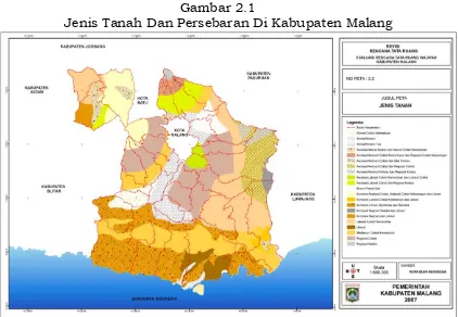 Tabel 2.7 Luas Daerah Berdasarkan Erosi Di Kabupaten Malang 