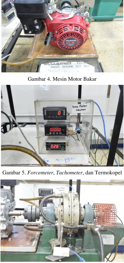 Gambar 5. Forcemeter, Tachometer, dan Termokopel 