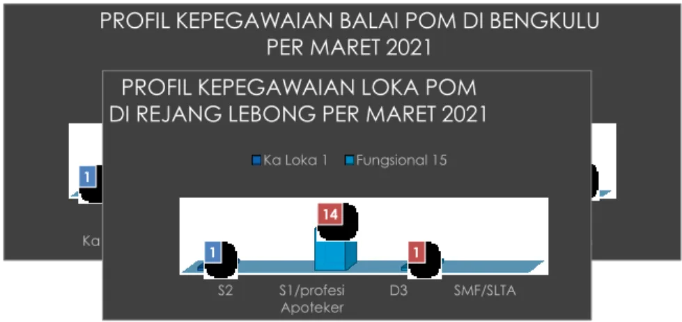 Gambar 1.4 Profil Kepegawaian Balai POM di Bengkulu dan Loka POM di  Rejang Lebong 