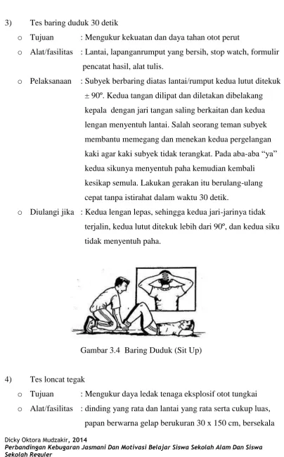 Gambar 3.4  Baring Duduk (Sit Up) 