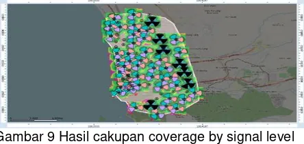 Gambar 9 Hasil cakupan coverage by signal level 