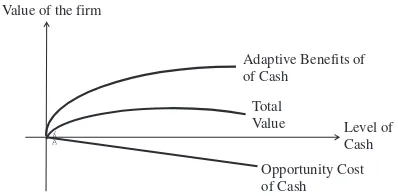 Figure 1.Value of the ﬁrm as a function of cash stock