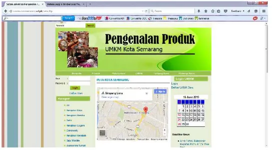 Gambar  Menu  Produk  berisikan  produk- produk-produk  unggulan  yang  ada  di  UMKM  Kota Semarang